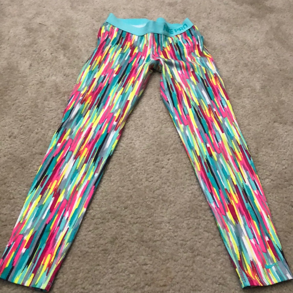 Multi-Color Nike Pro Leggings